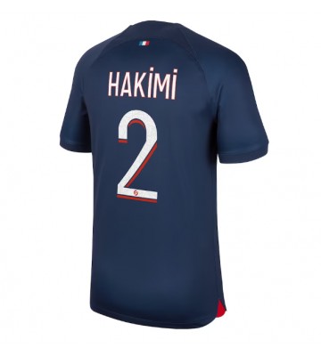 Lacne Muži Futbalové dres Paris Saint-Germain Achraf Hakimi #2 2023-24 Krátky Rukáv - Domáci